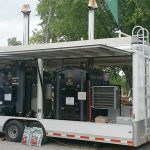 outdoor coal stove trailer